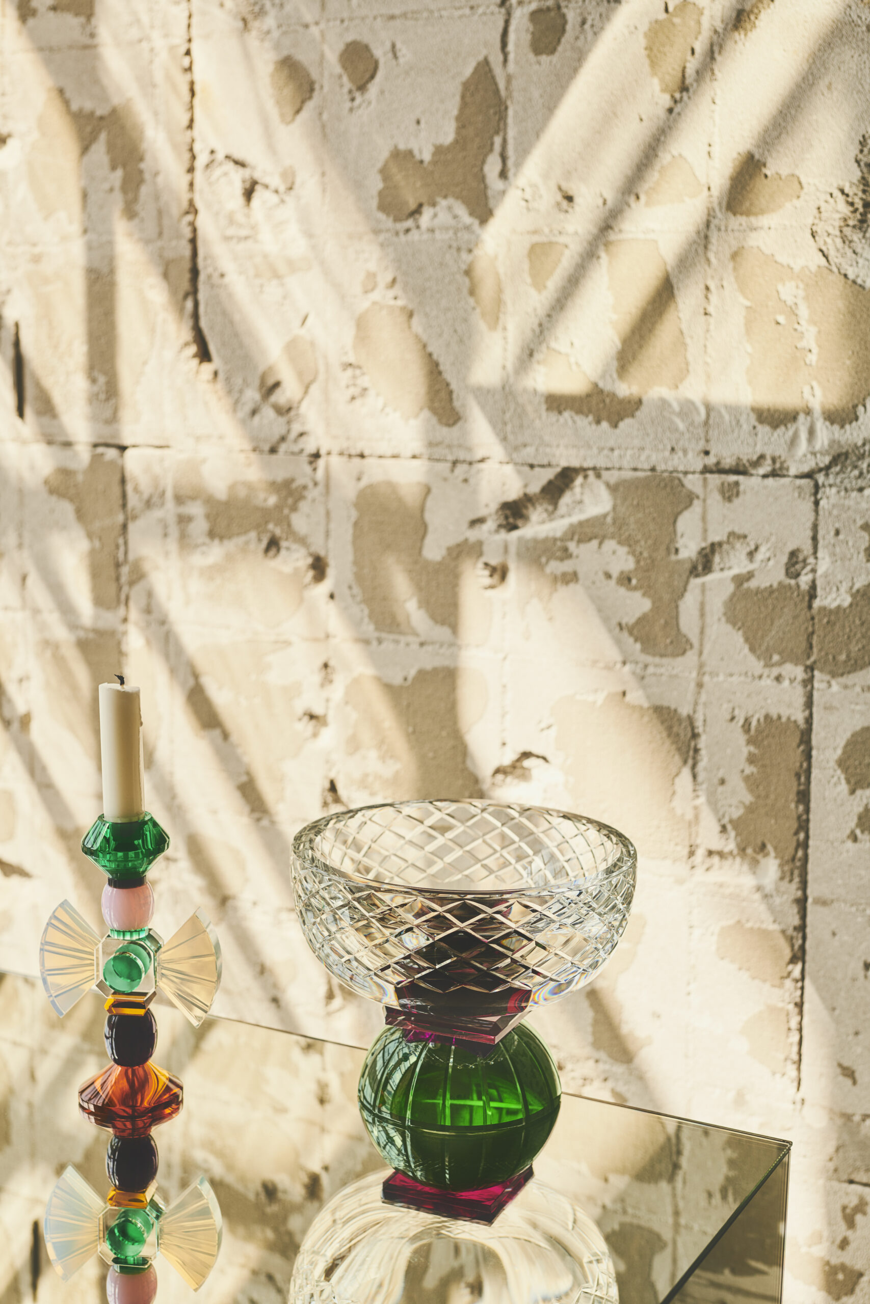 Jackie Bowl - Green / Clear / Burgundy - Hình ảnh 4